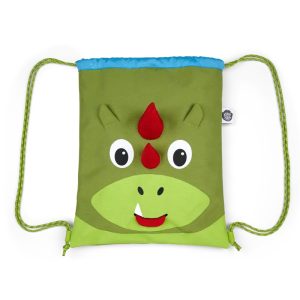 AFFENZAHN sacca kids in tessuto Verde SACCA.DRAGO
