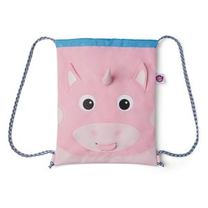 AFFENZAHN sacca kids in tessuto Rosa SACCA.UNICORNO