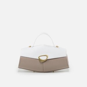 Arcadia borsa a mano in pelle “Calipso” Multicolor 4187 BIC.BIANCO/AVANO