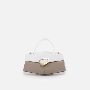 Arcadia borsa a mano in pelle “Calipso” Multicolor 4188 BIC.BIANCO/AVANO