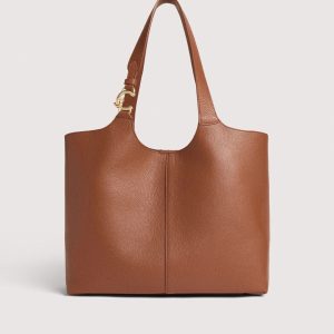 Coccinelle borsa shopping in pelle “C-Easy” Cuoio E1SHA110101.W11 COGNAC