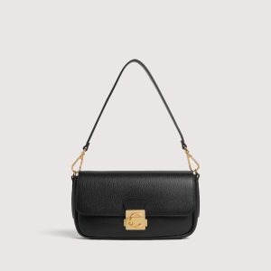 Coccinelle borsa a spalla in pelle “C-Me Lock” Nero E1U4K120201.001 NOIR