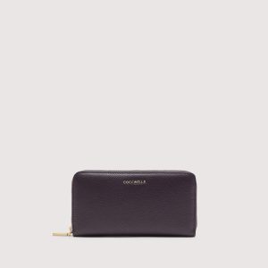 Coccinelle portafogli in pelle “Metallic Soft” Viola E2MW5113201.V87 PRUNE