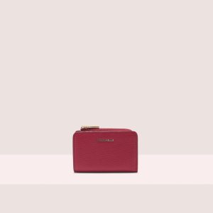 Coccinelle portafogli in pelle “Metallic Soft” Rosso E2MW511D101.R16 SANGRIA