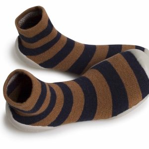 Collegien calze pantofole antiscivolo in lana e cashmere “Chaussons” Multicolor 555A.CHOCOLATINE