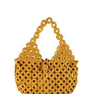 ENRICO VERSARI borsa a spalla in tessuto “Madame” Giallo CROCHET/M.PRIMROSE YELLOW