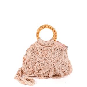 ENRICO VERSARI borsa a mano in tessuto “Flower Bag S” Beige FLOWER BAG S UNIS.LIGHT BROWN