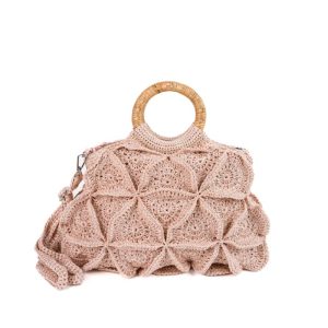 ENRICO VERSARI borsa a mano in tessuto “Flower Bag” Beige FLOWER BAG UNIS.LIGHT BROWN