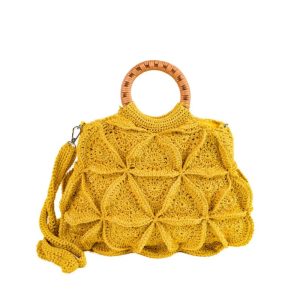 ENRICO VERSARI borsa a mano in tessuto “Flower Bag” Giallo FLOWER BAG UNIS.PRIMEROSE YELL