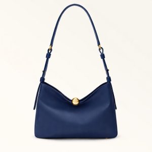 Furla borsa a spalla in pelle “Furla Sfera” Blu WB01403.4852S INK BLUE