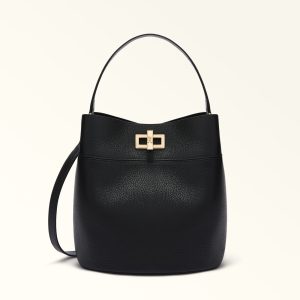 Furla borsa secchiello in pelle “Amelia” Nero WB01953.O6000 NERO