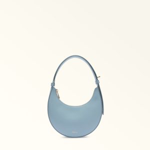 Furla borsa a spalla in pelle “Furla Delizia” Azzurro WE00649.CDZ00 CARTA DA ZUCCHER
