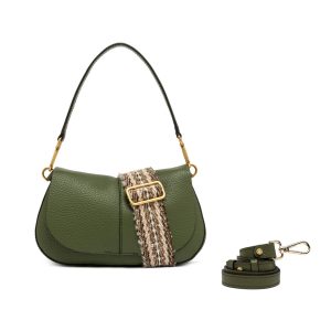 Gianni Chiarini borsa a spalla in pelle “Helena Round” Verde BS11088TKL-NASPM.14051 DEEP FI