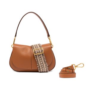 Gianni Chiarini borsa a spalla in pelle “Helena Round” Cuoio BS11088TKL-NASPM.206 CUOIO