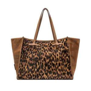 Gianni Chiarini borsa shopping in pelle e camoscio “Marcella” Beige BS12120LINX.064 NATURALE