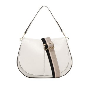 Gianni Chiarini borsa a spalla in pelle “Helena Round” Bianco BS6037GRN-NA.3890 MARBLE