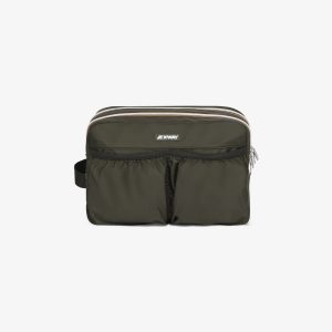 KWay necessaire in tessuto “Albas” Verde ALBAS.GREEN BLACKISH