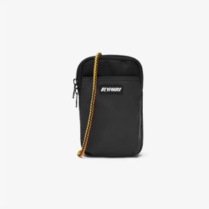 KWay porta cellulare in tessuto “Vitree” Nero VITREE.BLACK PURE