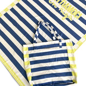 Le Pandorine borsa + telo mare in poliestere “Telo Mare” Multicolor 23XPELCL.08 RIGA BLUE