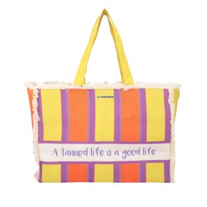 Le Pandorine borsa mare in tessuto “Marina” Multicolor PS2523B01.09B VIOLA SCURO