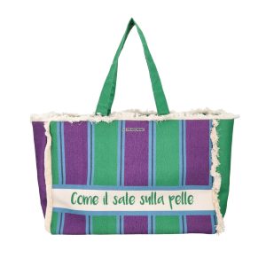 Le Pandorine borsa mare in tessuto “Marina” Multicolor PS2523B01.C32 AZZURRO