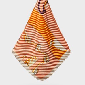 Nalì foulard in poliestere “Miranda” Multicolor BOSC0125.ARANCIO
