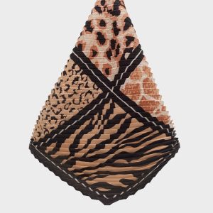 Nalì foulard in poliestere “Animalier Mix” Multicolor BOSC0162.NERO