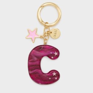 Nalì portachiavi ciondolo in resina “Letters” Fucsia DUPT0004.C