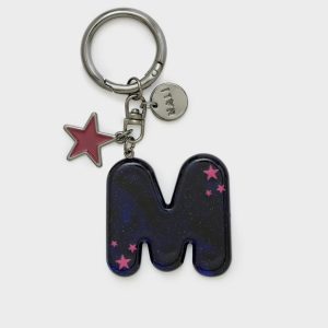 Nalì portachiavi ciondolo in resina “Letters” Blu DUPT0004.M