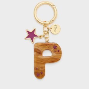 Nalì portachiavi ciondolo in resina “Letters” Arancione DUPT0004.P