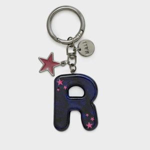 Nalì portachiavi ciondolo in resina “Letters” Blu DUPT0004.R