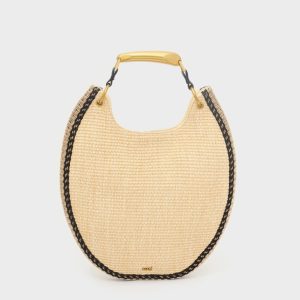 Nalì borsa a mano in paglia “Mallorca” Beige LDBS0160.BEIGE