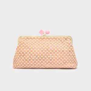 Nalì pochette in sughero e tessuto “Nadia” Rosa LYPC0048.ROSA