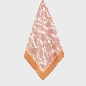 Nalì foulard in poliestere “Maculato” Multicolor MGSC0023.MARRONE/CORALLO