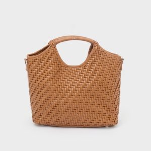 Nalì borsa mano in ecopelle “Cambridge” Cuoio MHBS0064.MARRONE