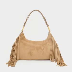 Nalì borsa a spalla in ecopelle “Dallas” Beige MHBS0073.NOCCIOLA