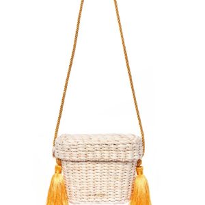 Nalì borsa a tracolla in paglia “Vera” Giallo QLBS00.45