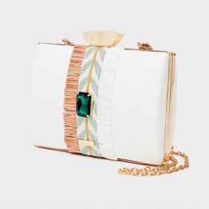 Nalì clutch in tessuto “Kassy” Bianco WIPC0091.BIANCO
