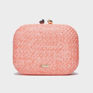 Nalì clutch in raffia “Kara” Arancione WIPC0095.ARANCIO