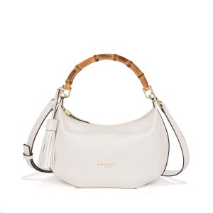 Nannini borsa a spalla in pelle “Erica” Bianco 18225C.OFF WHITE