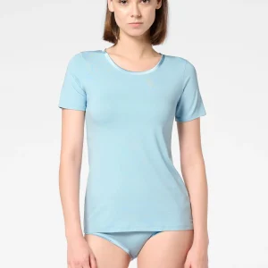 Maglia Manica Corta in Cotone e Modal Perfect Line Cotton - Azzurro Cielo 8