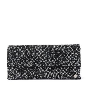 Olga Berg borsa da cerimonia in metallo “Gemma” Bianco e nero OB5280.BLACK SILVER