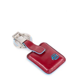 Piquadro portachiavi connequ in pelle “B2 – Blue Square” Rosso AC3954B2.R