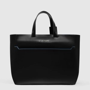 Piquadro borsa cartella da lavoro in pelle “Blue Square” Nero BD6680B2.N