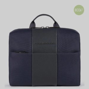 Piquadro beauty case in tessuto e pelle “Brief 2 Blu BY3058BR2.BLU