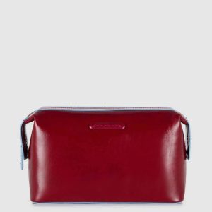 Piquadro beauty in pelle “Blue Square” Rosso BY3851B2.R