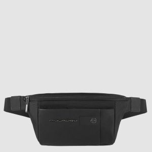 Piquadro marsupio in tessuto e pelle “Brief 2 Nero CA2174BR2.N