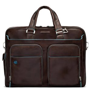 Piquadro borsa cartella da lavoro in pelle “Blue Square” Marrone CA2765B2.MO