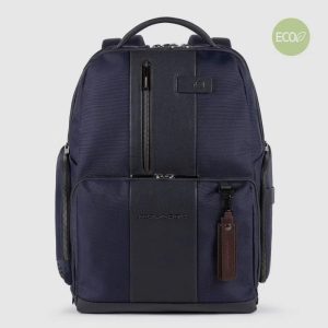 Piquadro zaino in tessuto e pelle “Brief 2 Bag Motic” Blu CA4439BR2BM.BLU