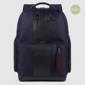Piquadro zaino in tessuto e pelle “Brief” Blu CA4532BR2.BLU